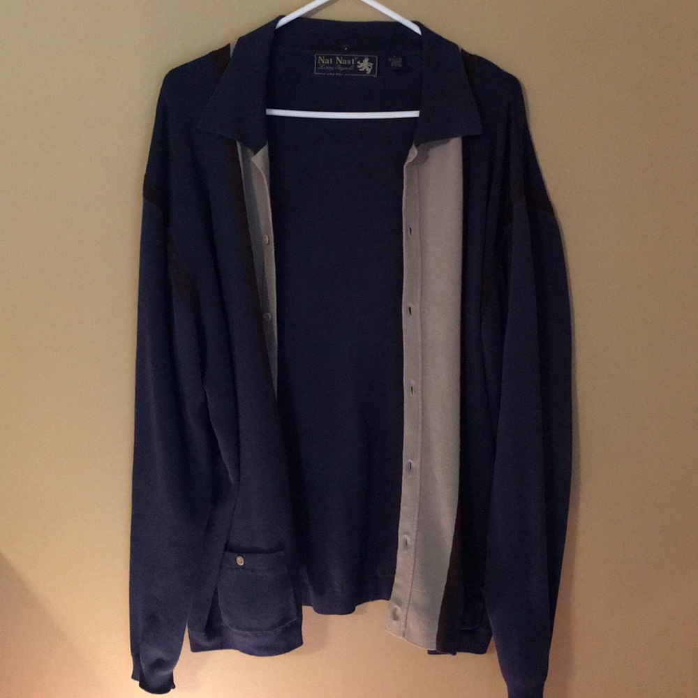 Nat Nast navy cardigan